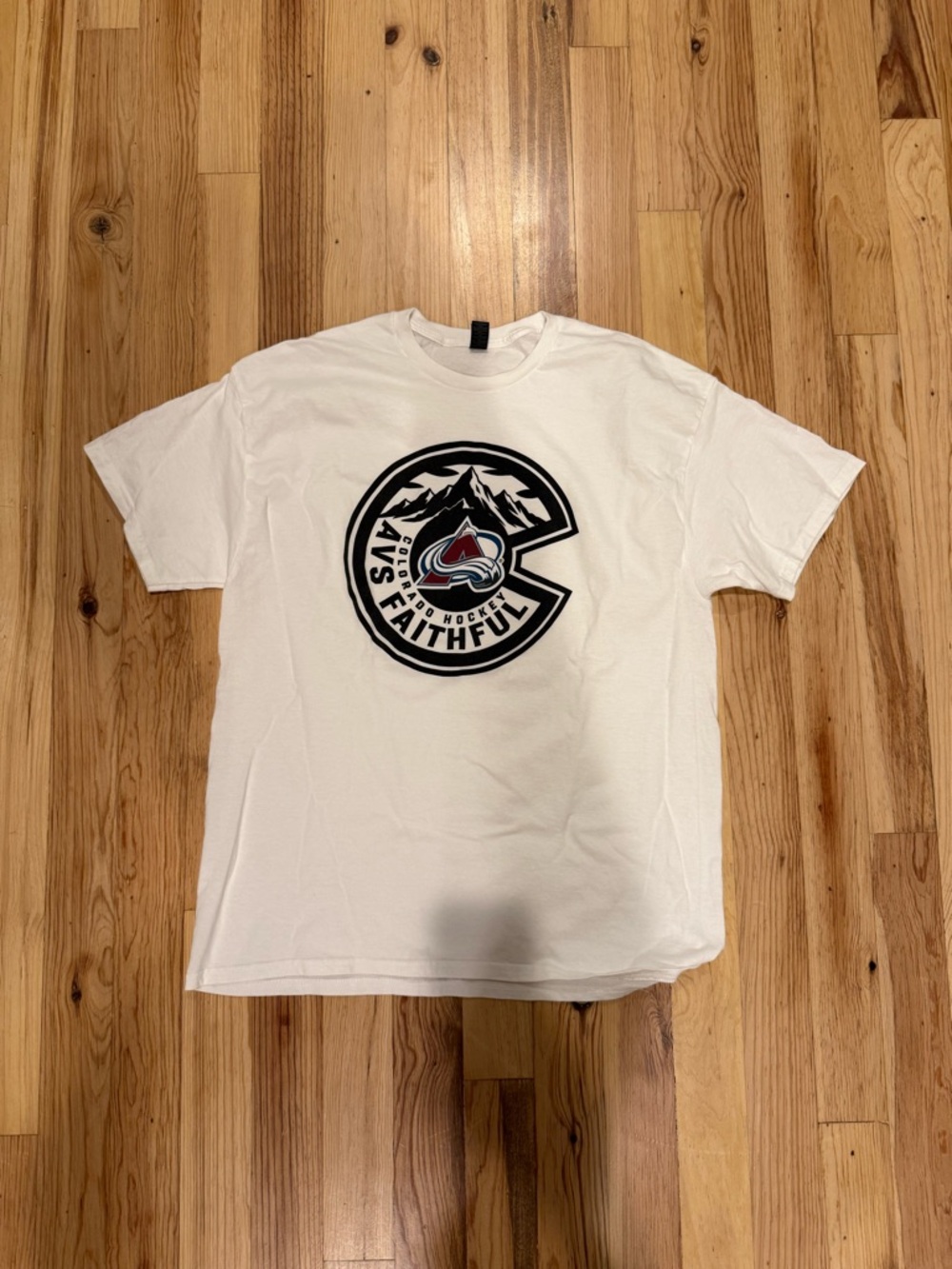 White Colorado Avalanche Graphic Tee - Men's Casual Shirt